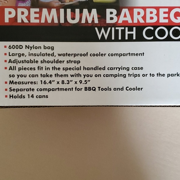 Barbeque set with insulated cooler bag - Picture 2 of 4